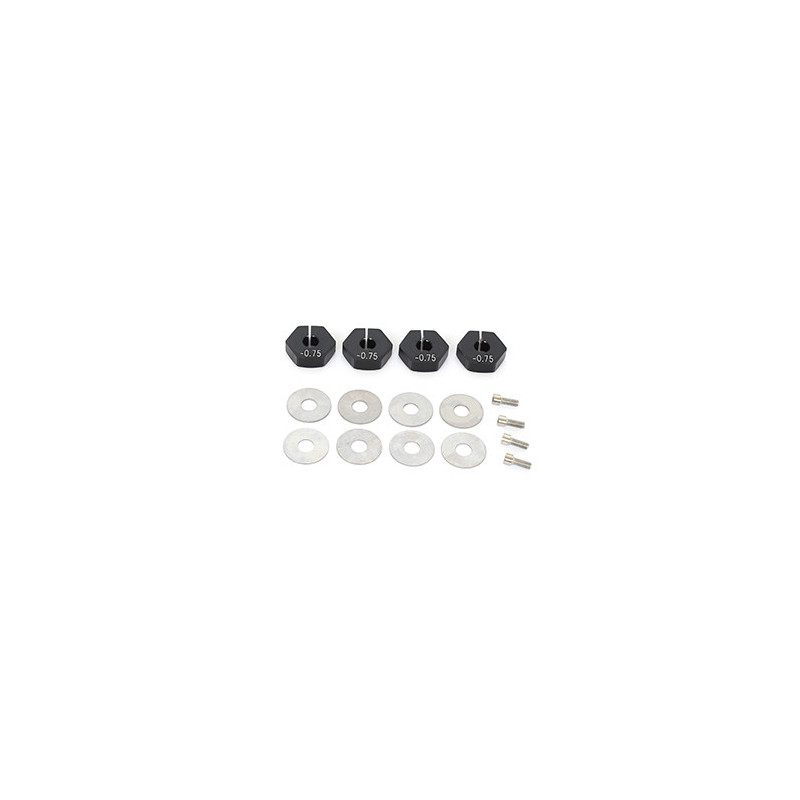 Hex Wheel Hub Offset -0.75mm Set with Shims Hex Wheel Hub Offset -0.75mm Set with Shims