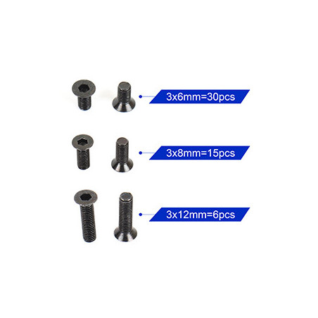 A10-25 3mm Thin Flat Screw Set